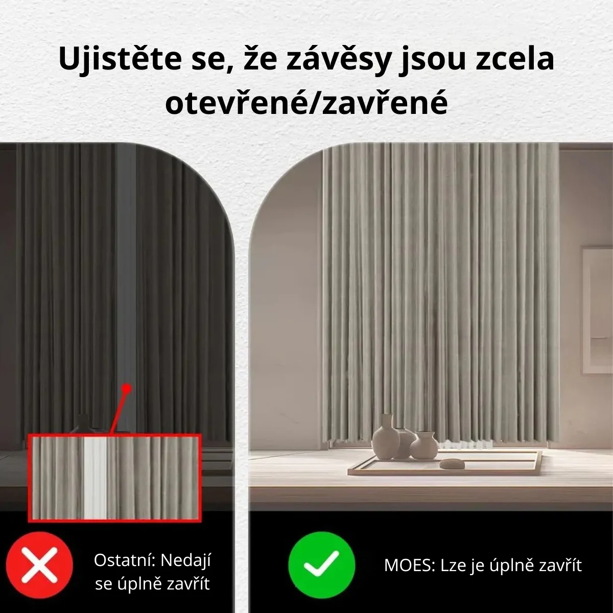 Smart automatizace - MOES modul pro ovládání závěsů
